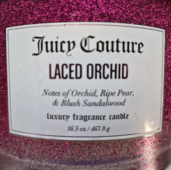 Juicy Couture Laced Orchid Glitter Pink Candle - Picture 3 of 9